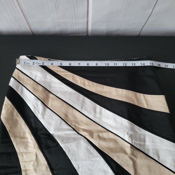 White House Black Market Pencil Skirt, Business Casual Dress, Black/White/Tan, M - Picture 6 of 7